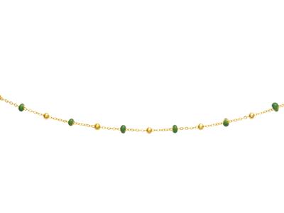 Collana-Palline-Verdi,-42-Cm,-Oro--Gi...