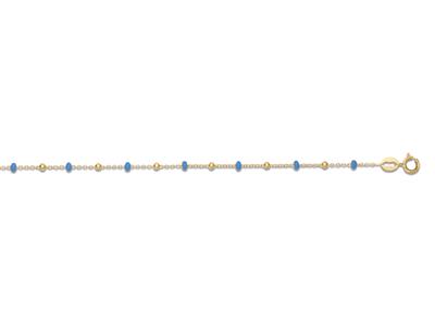 Bracciale-Sfere-Blu,-17-Cm,-Oro----Gi...