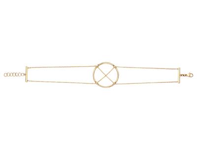 Bracciale Saturno, 16,50-18 Cm, Oro Giallo 18 Carati - Immagine Standard - 1