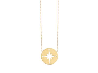 Collana Punti Cardinali 15 Mm, 40-42 Cm, Oro Giallo 18 Ct. - Immagine Standard - 1
