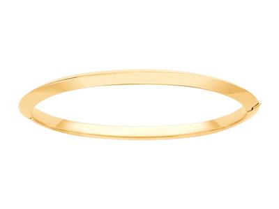 Bracciale Triangolo Cavo Collana 4,50 Mm, Ovale 58 X 48 Mm, Oro Giallo 18 Carati