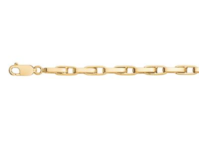 Bracciale Forçat A Maglia Larga 4,50 MM Massiccio, 21 Cm, Oro Giallo 18 Carati - Immagine Standard - 1