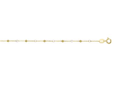 Bracciale Con Sfere Bianche, 17-18 Cm, Oro Giallo 18 Carati - Immagine Standard - 1