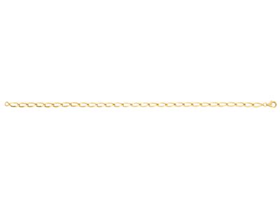 Collana A Maglie Di Cavallo Spessa 3,80 Mm, 55 Cm, Oro Giallo 18 Carati