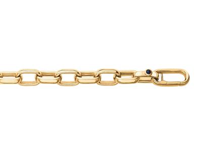 Bracciale A Maglie Rettangolari, 20 Cm, Oro Giallo 18 Carati - Immagine Standard - 1