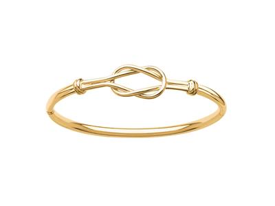 Bracciale Doppia Fibbia Incavata, Diametro Interno 60 Mm, Oro Giallo 18 Carati - Immagine Standard - 1