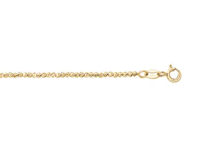 Bracciale Sfere Cesellate 1,80 Mm, 173 Cm, Oro Giallo 18 Carati