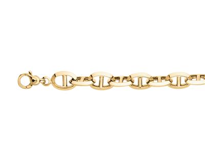 Bracciale A Maglia Marina Cava 9,50 Mm, 19 Cm, Oro Giallo 18 Ct. - Immagine Standard - 1