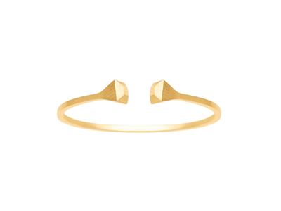 Bracciale Ovale Aperto Flessibile, Tubo Quadrato 2,50 Mm, Diametro Interno 60 X 52 Mm, Oro Giallo 18 Carati