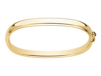 Bracciale Tubo Ovale 5,50 Mm, Forma Rettangolare 57 X 45 Mm, Oro Giallo 18 Carati