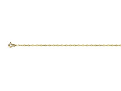 Catena Forzat Marinara Cava 1,70 Mm, 50 Cm, Oro Giallo 750
