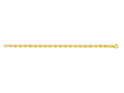 Bracciale Maglia Chicco Di Caff Cava 3,30 Mm, 19 Cm, Oro Giallo 750