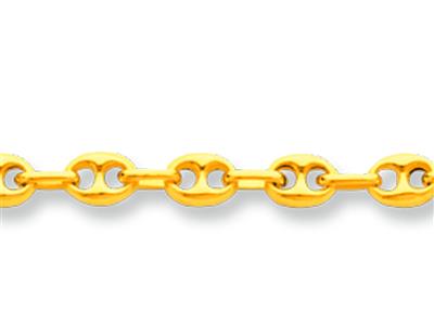 Bracciale Maglia Chicco Di Caff} Cava 3,30 Mm, 19 Cm, Oro Giallo 750 - Immagine Standard - 2