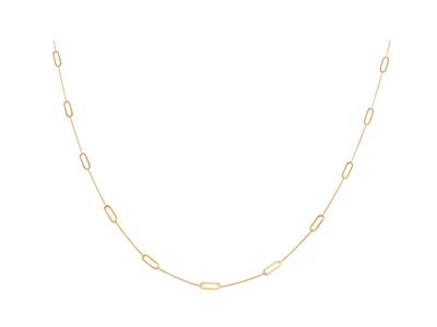 Sautoir Maglie Rettangolari 5 Mm, 80 Cm, Oro Giallo 750