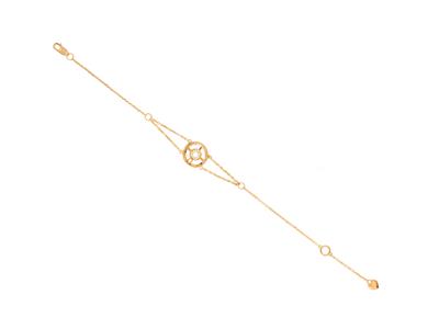 Bracciale A Cerchio 10 Mm, Diamanti0,04 Ct, 162 Cm, Oro Giallo 18 Kt