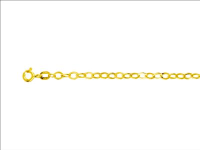 Collana Forzatina Piatta Cava 3,15 Mm, 50 Cm, Oro Giallo 18 Kt