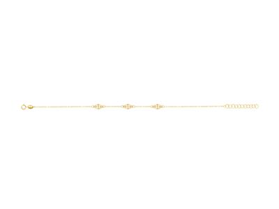 Bracciale Motivi Losanghe Filigranate, 173 Cm, Oro Giallo 750