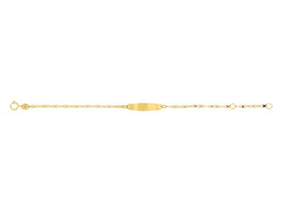 Identit Bimbo Maglia Otto, Placca Ovale, 12-14 Cm, Oro Giallo 750