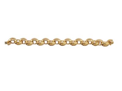 Bracciale A Maglie Asimmetriche 7,50 Mm, 20 Cm, Oro Giallo 18k
