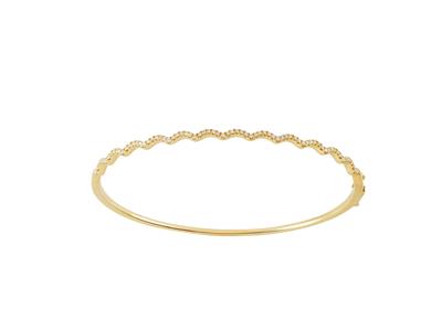 Bracciale Wave, Diamanti 0,42 Carati, 50 X 60 Mm, Oro Giallo 18 Carati