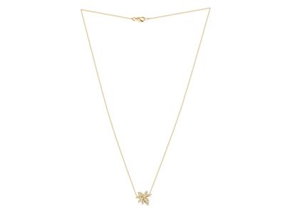 Collana Bouquet, Altezza 15 Mm, Diamanti 0,38ct, 40,50-42 Cm, Oro Giallo 18k - Immagine Standard - 2