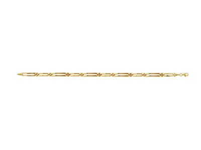 Bracciale, Maglia Rettangolore Con Cerniera, 5 Mm, 21 Cm, Oro Giallo 18k