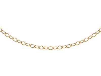 Collana A Maglie Diamantate Da 10 Mm, Tubo Quadrato Cavo, 45 Cm, Oro Giallo 18k