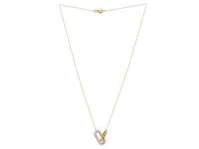 Collana, Rettangoli Intrecciati, Diamanti 0,07ct, 40-42 Cm, Oro Giallo 18k - Immagine Standard - 2
