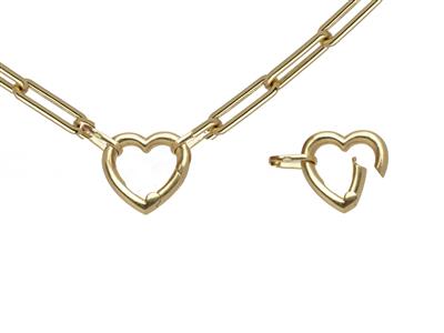 Maglia Rettangolore 4,50 X 13,50 Mm, Tubo Cavo, Chiusura A Cuore, 45 Cm, Oro Giallo 18k - Immagine Standard - 2