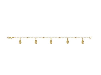 Bracciale A Goccia, 10 Mm, 18 Cm, Oro Giallo 18k