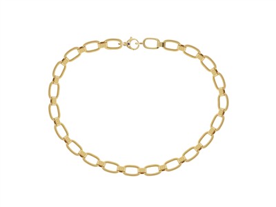 Collana Maglia Ovale Piatta 11 Mm, 44 Cm, Oro Giallo 18 Kt