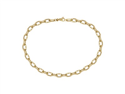 Collana Maglia Forzatina Diamantatacava 8 Mm, 45 Cm, Oro Giallo 18 Kt