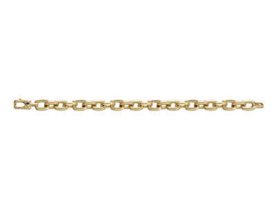 Bracciale Maglia Forzatina Cava 10 X 12 Mm, 20 Cm, Oro Giallo 18 Kt