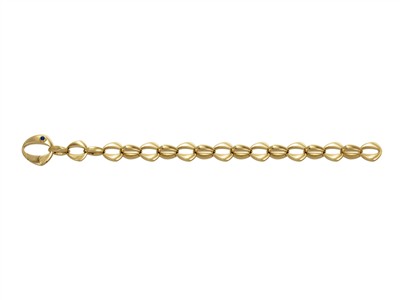 Bracciale Piramidi 13 Mm, 22 Cm, Oro Giallo 18 Kt