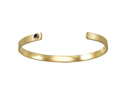 Bracciale Rigido Aperto Massiccio 5x 1,70 Mm, Diametro Interno 66 X 5 0 Mm, Oro Giallo 18 Kt