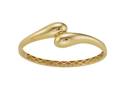 Bracciale Rigido Cavo Gocce Toi-et-moi 18,60 Mm, Diametro Interno 50 X60 Mm, Oro Giallo 18 Kt