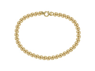 Collana Doppia Grumetta Cavo 10 Mm,46 Cm, Oro Giallo 18 Kt