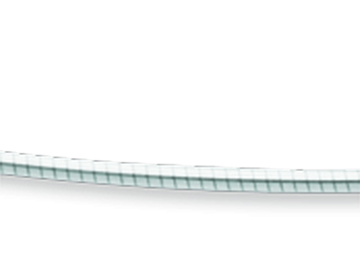 Collana Omega Tondo Avvolto 1 Mm, 42 Cm, Oro Grigio 18 Carati Rodiato - Immagine Standard - 2