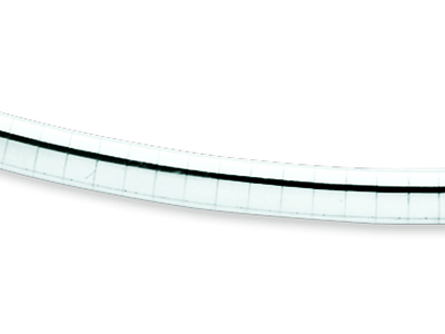 Collana Omega Bombata 4 Mm, 42 Cm, Oro Grigio 18 Carati Rodiato - Immagine Standard - 2