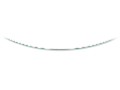 Collana Omga Rotondo Avvolto 1.4 Mm, 42 Cm, Oro Grigio 18 Carati Rodiato