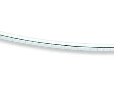 Collana Rotonda Omega 2 Mm, 42 Cm, Oro Grigio Rodiato 18 Carati - Immagine Standard - 2