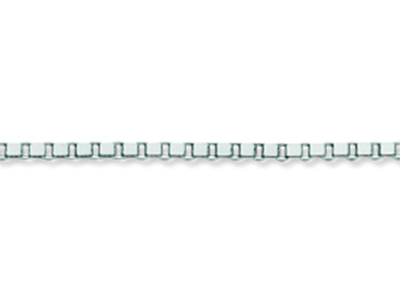 Catena Veneziana 1,08 Mm, 40 Cm, Inoro Bianco 18 Carati Rodiato - Immagine Standard - 2