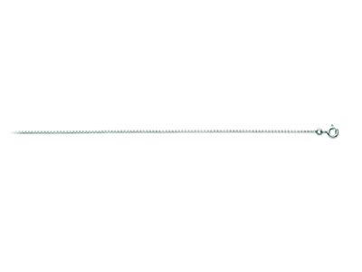 Catena Maglia Veneziana MM 1,08, Cm42, Oro Bianco 18 Carati Rodiato