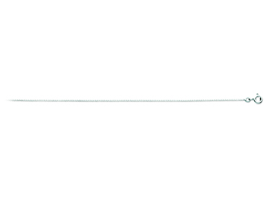 Catena Maglia Veneziana 0,90 Mm, 45cm, Oro Bianco 18 Carati Rodiato - Immagine Standard - 1