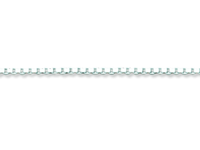 Catena Maglia Veneziana 0,90 Mm, 45cm, Oro Bianco 18 Carati Rodiato - Immagine Standard - 2