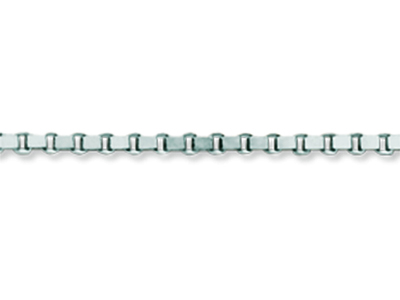 Catena Veneziana Di MM 1,24, Lunga 45 Cm, In Oro Bianco 18 Carati Rodiato - Immagine Standard - 2