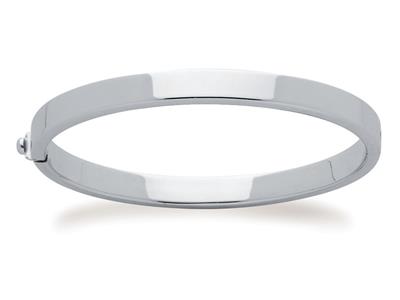 Bracciale Rigido 6 X 3 Mm, 60 Mm, Oro Bianco 18 Carati. Rif. 1774