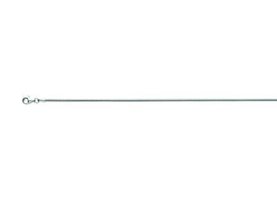 Catena A Maglie Serpentine 1,40 Mm,45 Cm, Oro Bianco 18 Carati Rodiat O