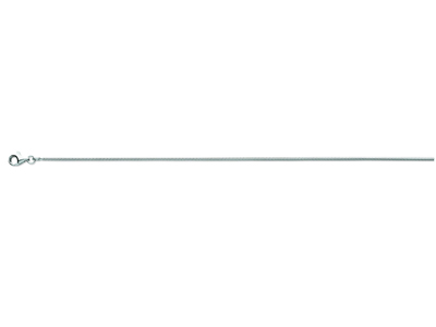 Catena A Maglia Serpent 1,40 Mm, 50cm, Oro Bianco 18 Carati Rodiato
