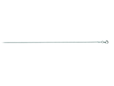 Catena Massiccia In Maglia Palmier 1,50 Mm, 45 Cm, Oro Bianco 18 Carati Rodiato